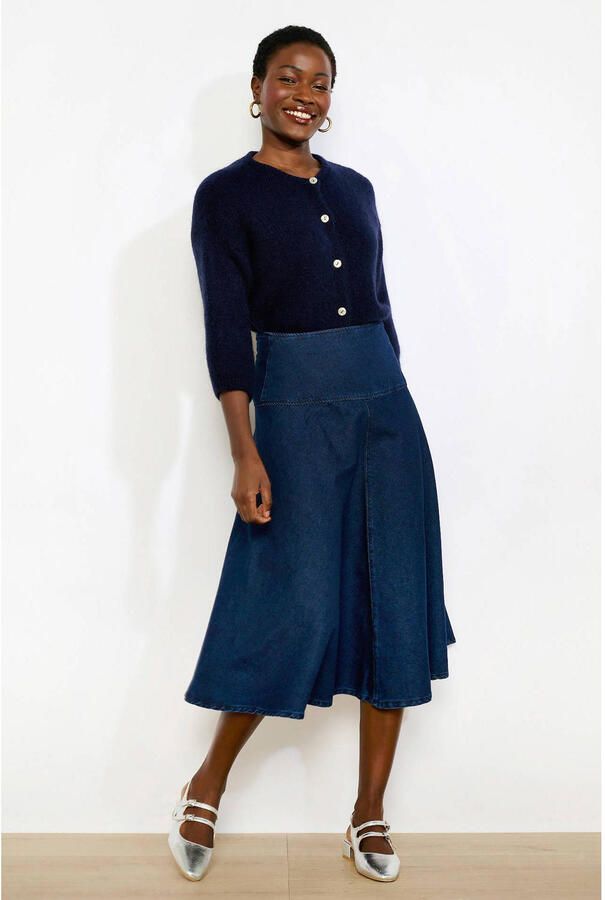 LOLALIZA denim spijkerrok dark blue denim - Foto 3