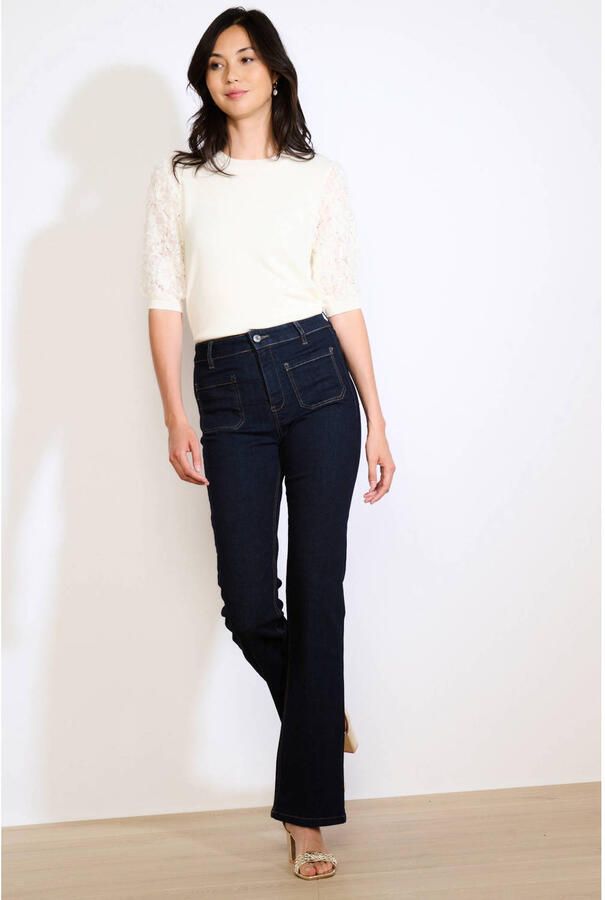 LOLALIZA flared jeans dark blue denim