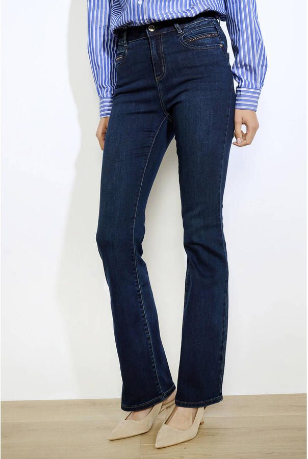 LOLALIZA flared jeans dark blue denim