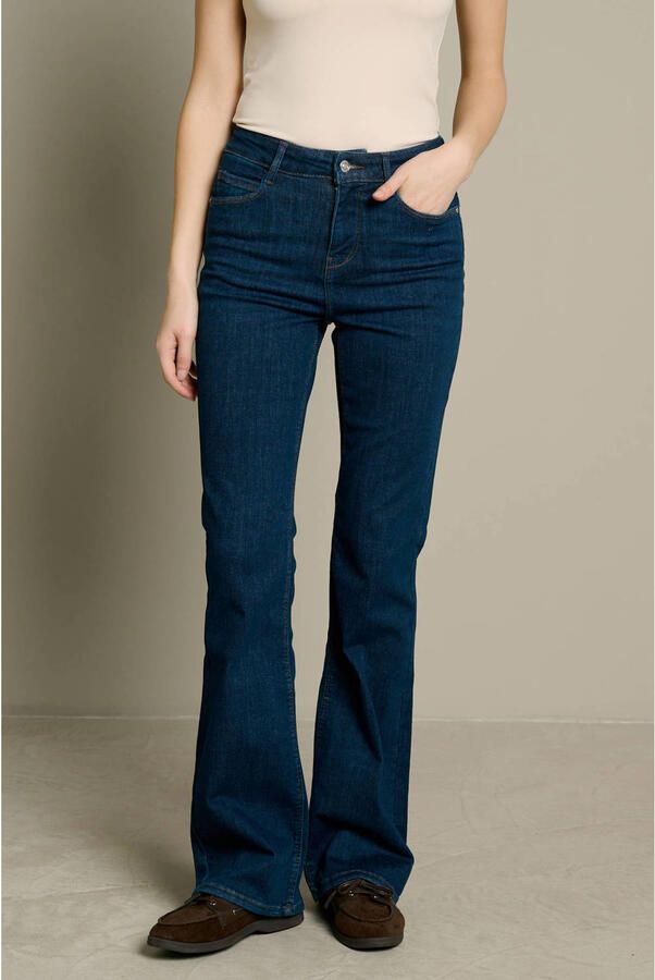 LOLALIZA flared jeans donkerblauw