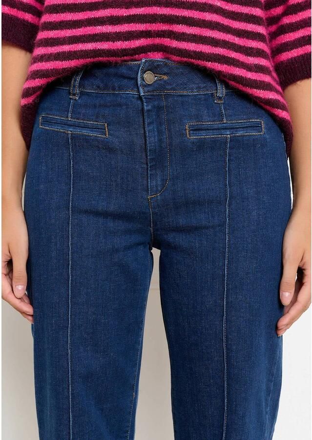 LOLALIZA flared jeans donkerblauw
