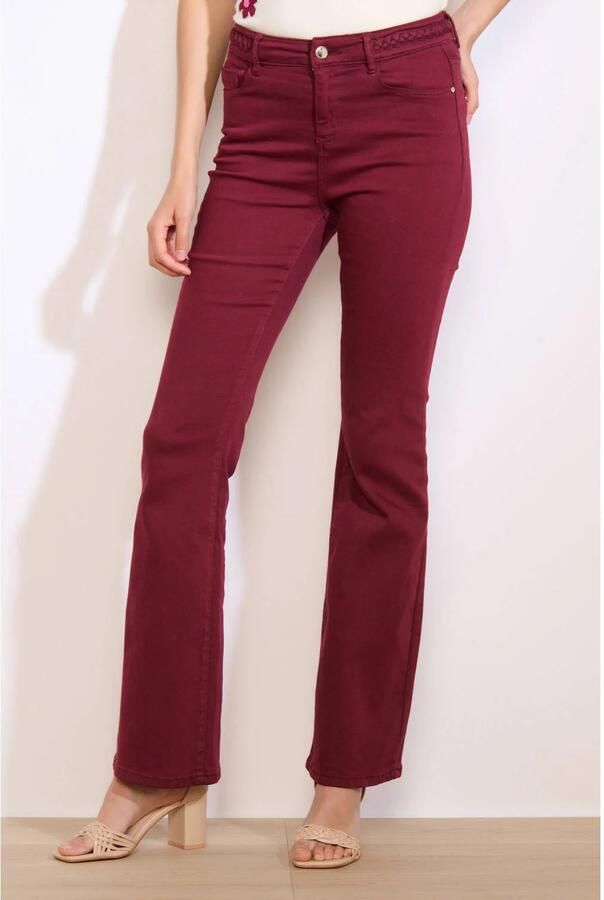 LOLALIZA flared jeans donkerrood - Foto 1