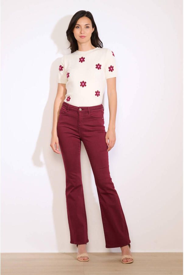 LOLALIZA flared jeans donkerrood - Foto 2