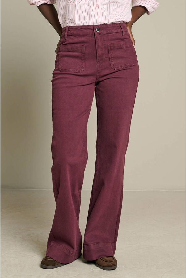 LOLALIZA flared jeans donkerrood