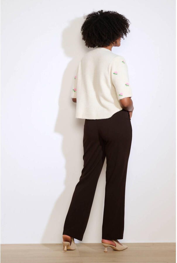 LOLALIZA flared regular waist broek bruin - Foto 2
