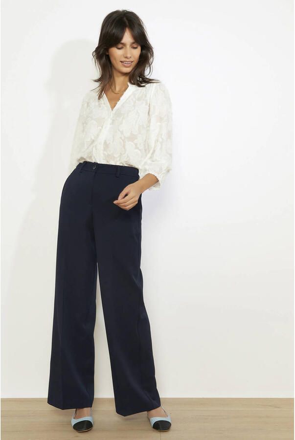 LOLALIZA flared regular waist pantalon donkerblauw - Foto 2