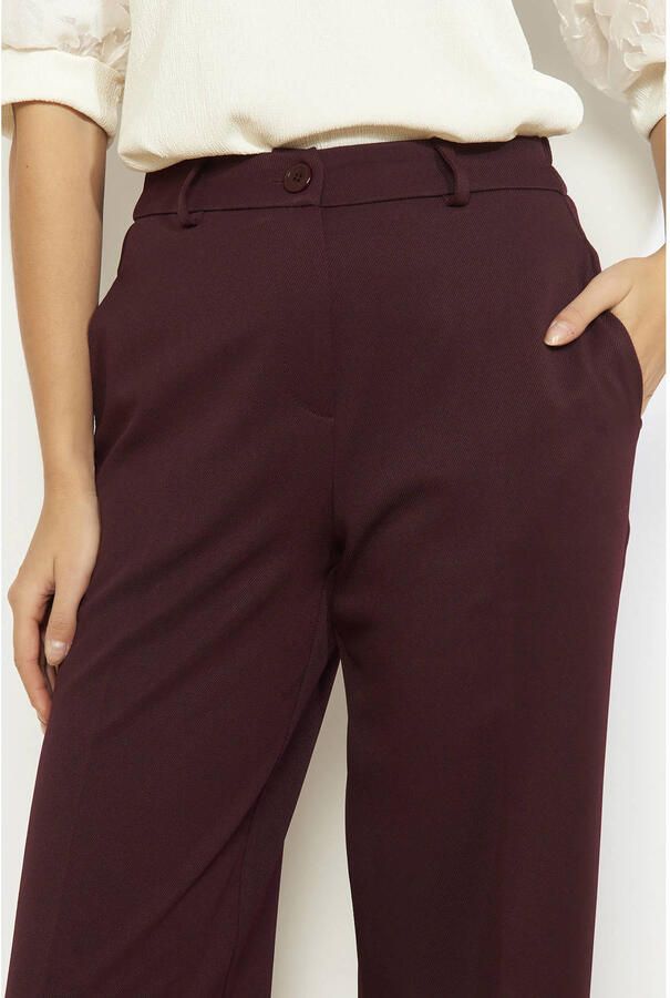 LOLALIZA flared regular waist pantalon donkerrood - Foto 2