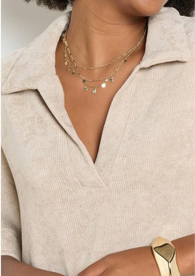 LOLALIZA fluwelen midi jurk beige - Foto 2
