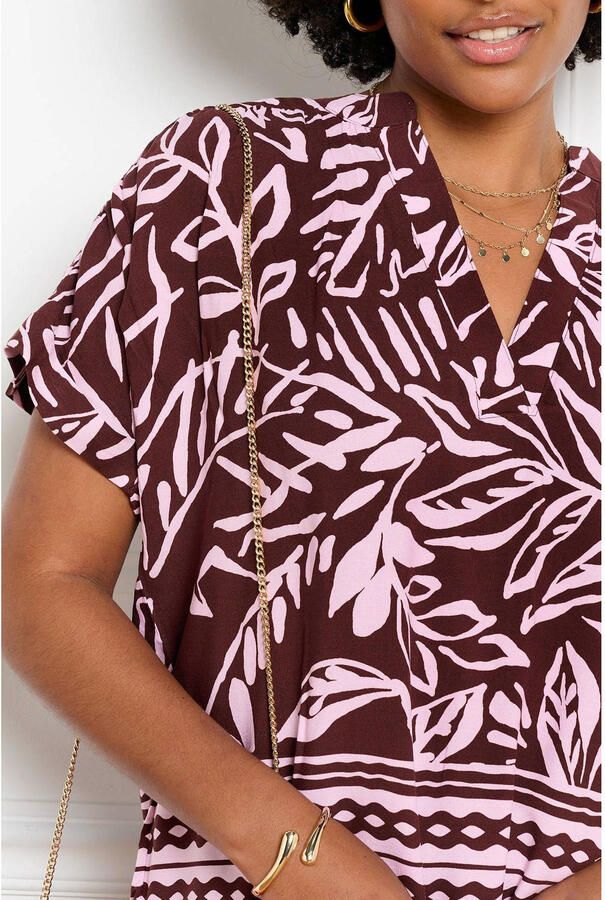 LOLALIZA gebloemde blouse bruin - Foto 2