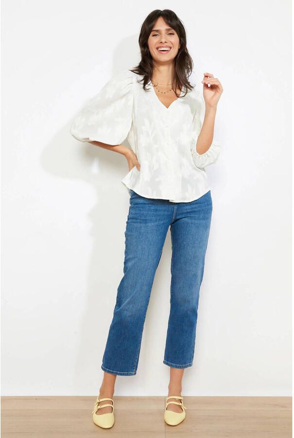 LOLALIZA gebloemde blouse ecru - Foto 2