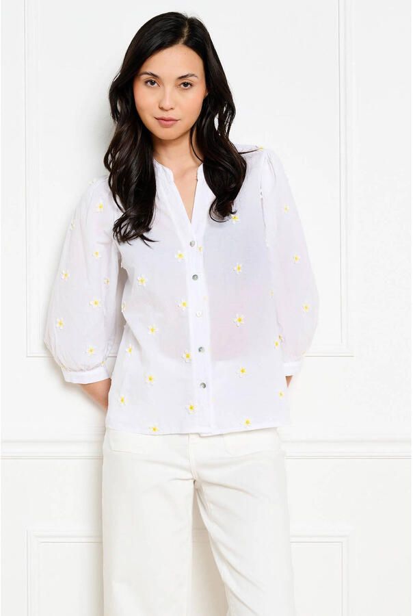 LOLALIZA gebloemde blouse ecru