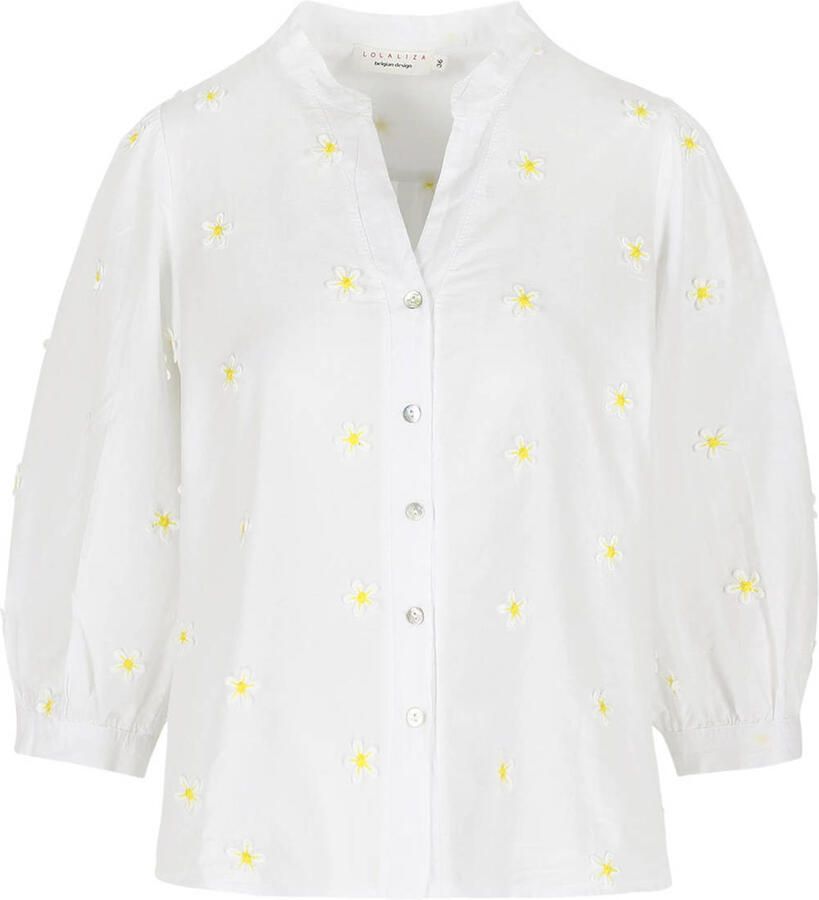 LOLALIZA gebloemde blouse ecru - Foto 2