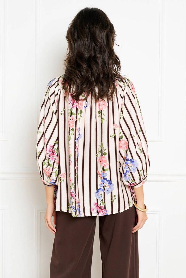 LOLALIZA gebloemde blouse ecru - Foto 3