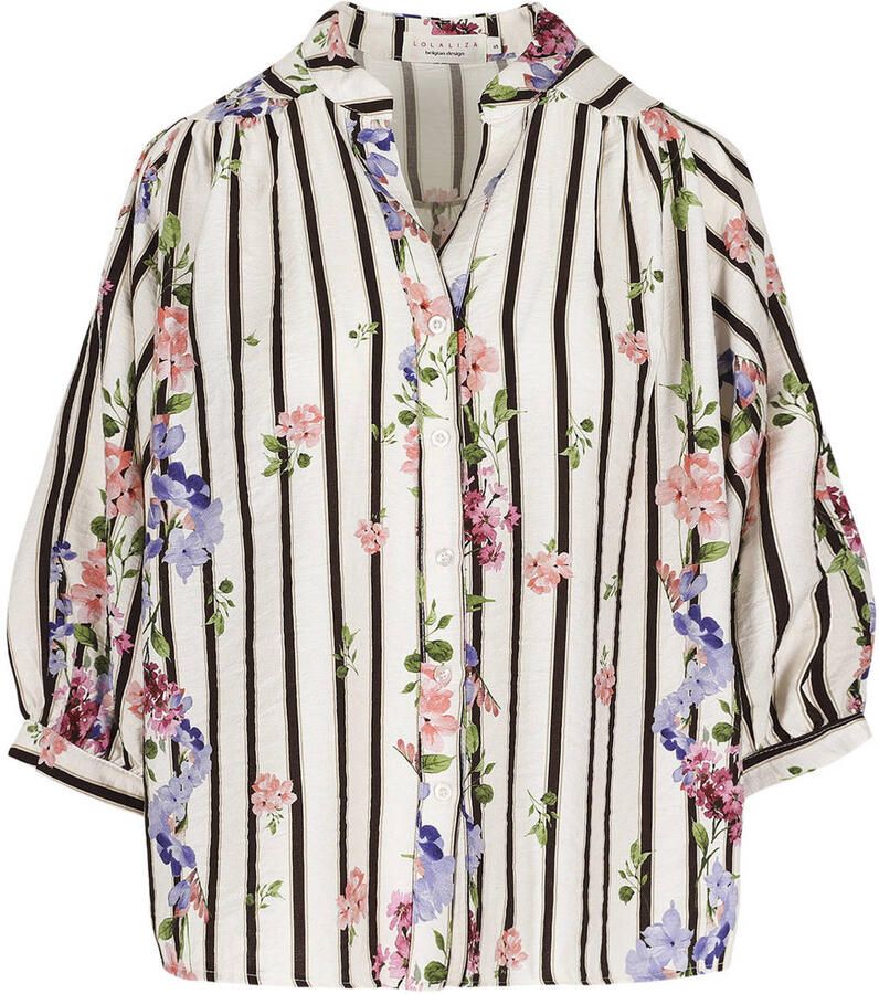 LOLALIZA gebloemde blouse ecru - Foto 2