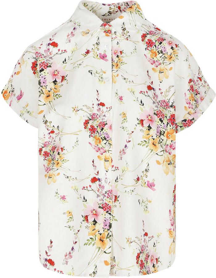 LOLALIZA gebloemde blouse ecru - Foto 2