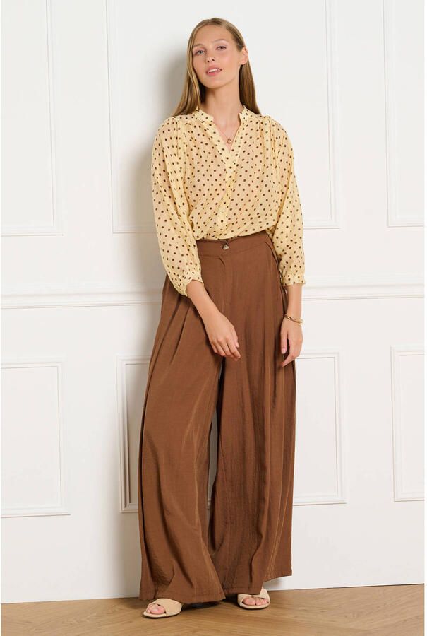 LOLALIZA blouse met stippen geel - Foto 2