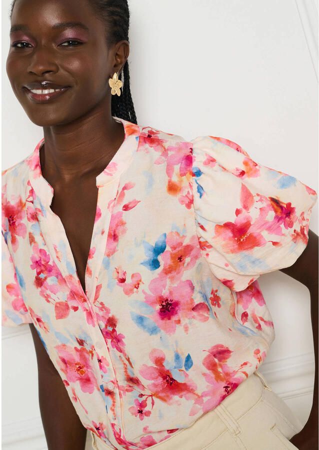 LOLALIZA gebloemde blouse meerkleurig - Foto 3