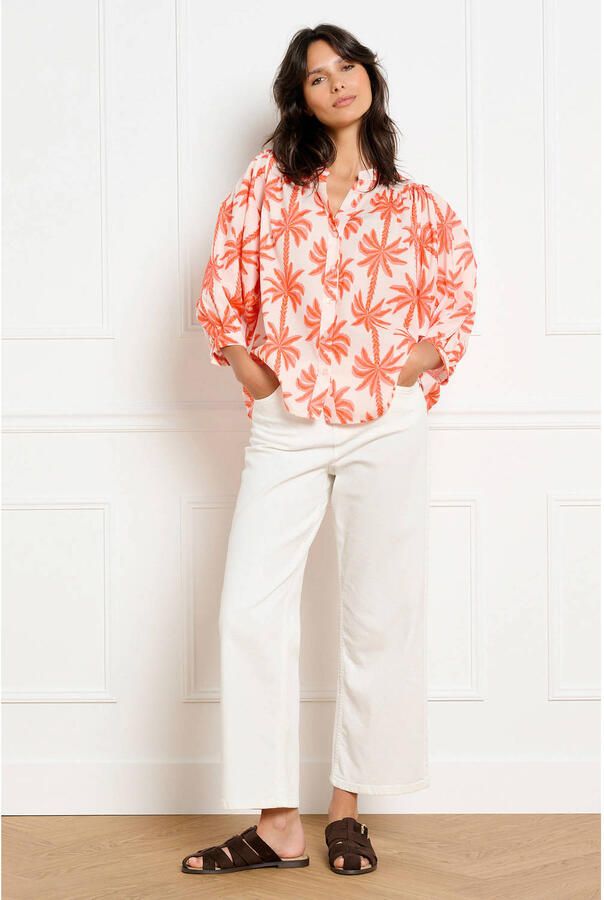 LOLALIZA gebloemde blouse oranje - Foto 2