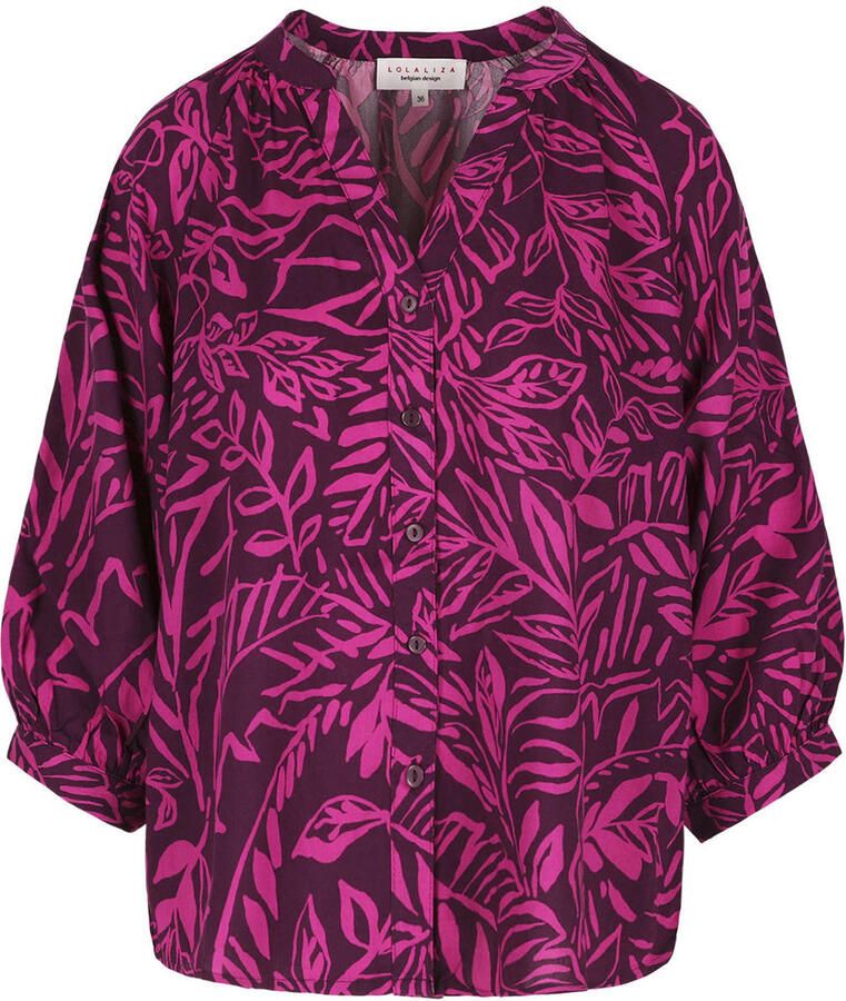 LOLALIZA gebloemde blouse roze - Foto 2
