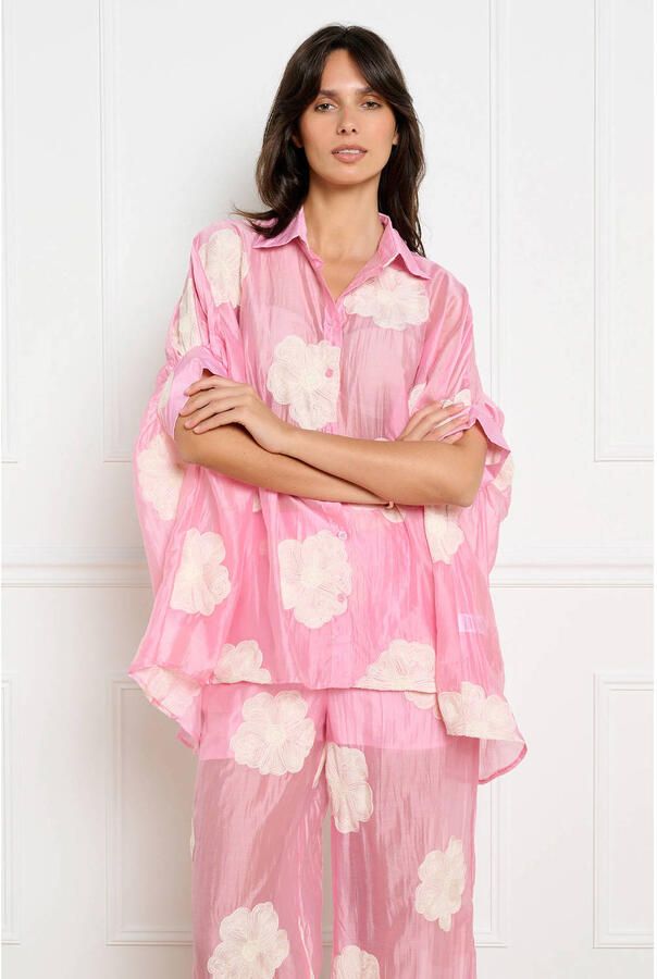 LOLALIZA gebloemde blouse roze