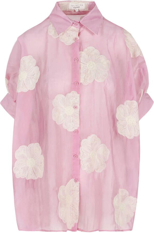LOLALIZA gebloemde blouse roze - Foto 2
