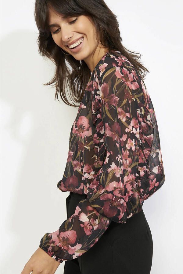 LOLALIZA gebloemde blouse zwart - Foto 2