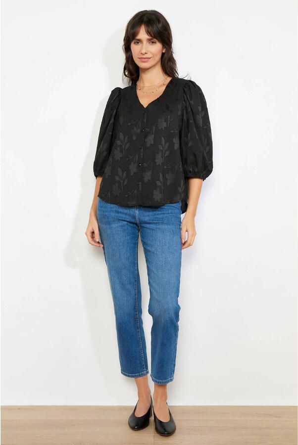 LOLALIZA gebloemde blouse zwart - Foto 3