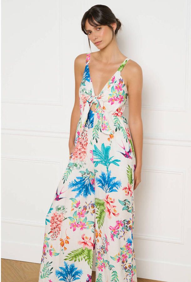 LOLALIZA gebloemde jumpsuit meerkleurig