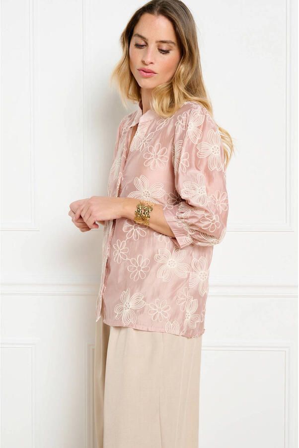 LOLALIZA gebloemde top roze - Foto 3