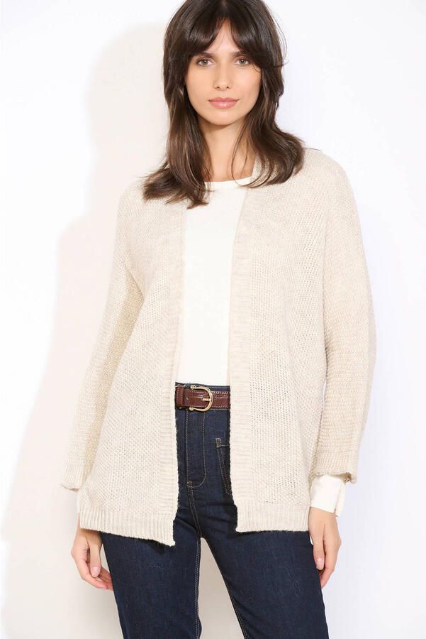 LOLALIZA gebreid vest beige
