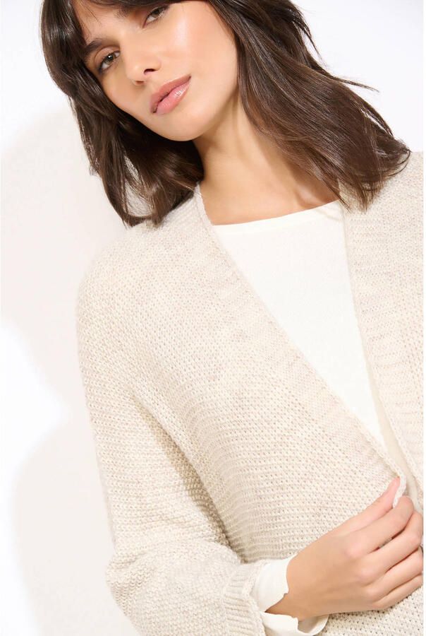 LOLALIZA gebreid vest beige - Foto 2