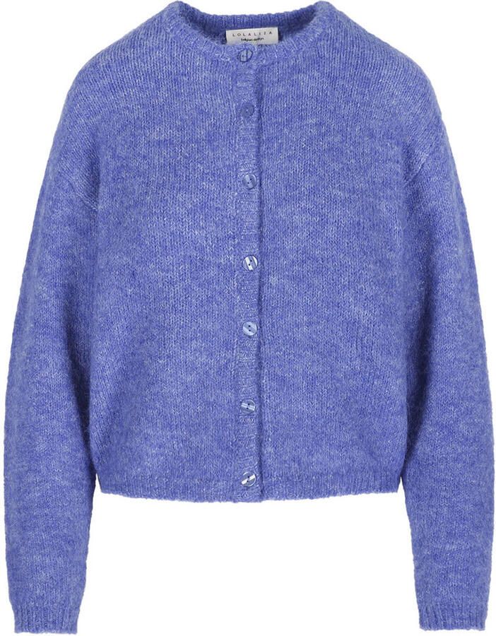 LOLALIZA gebreid vest met wol blauw - Foto 2