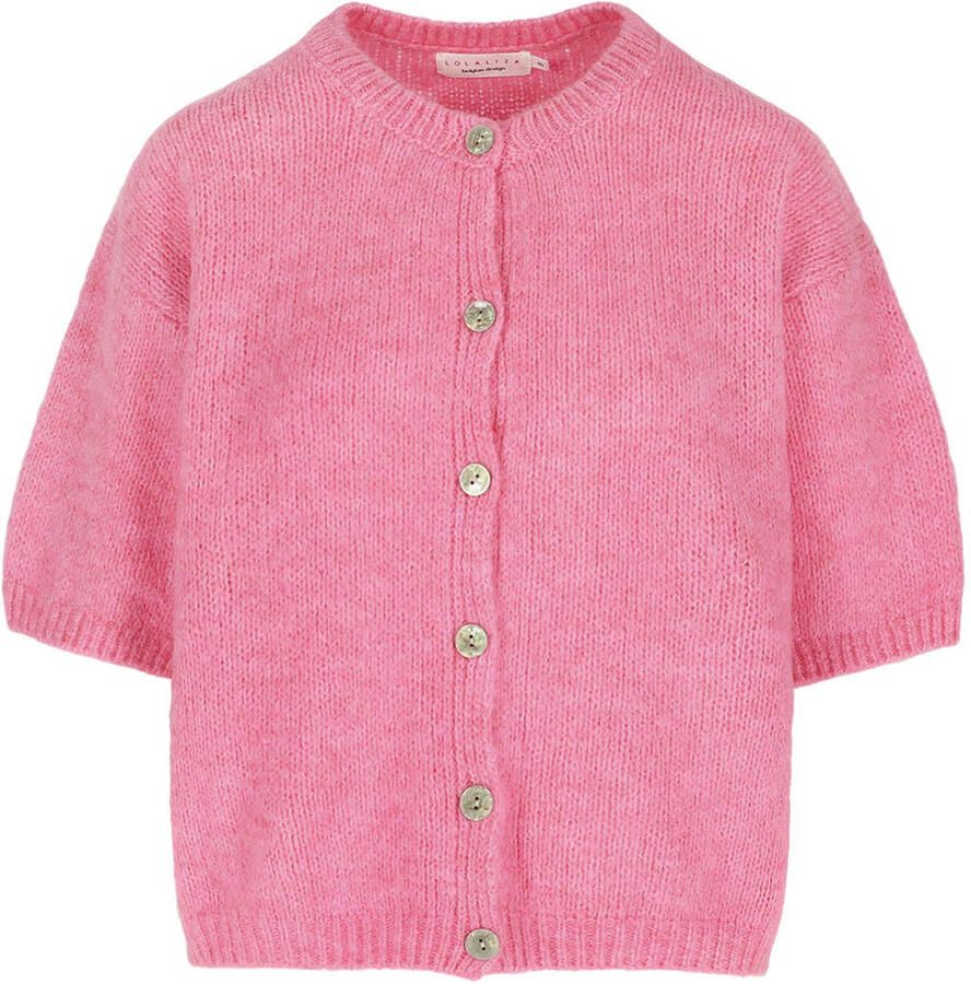 LOLALIZA gebreid vest roze - Foto 2