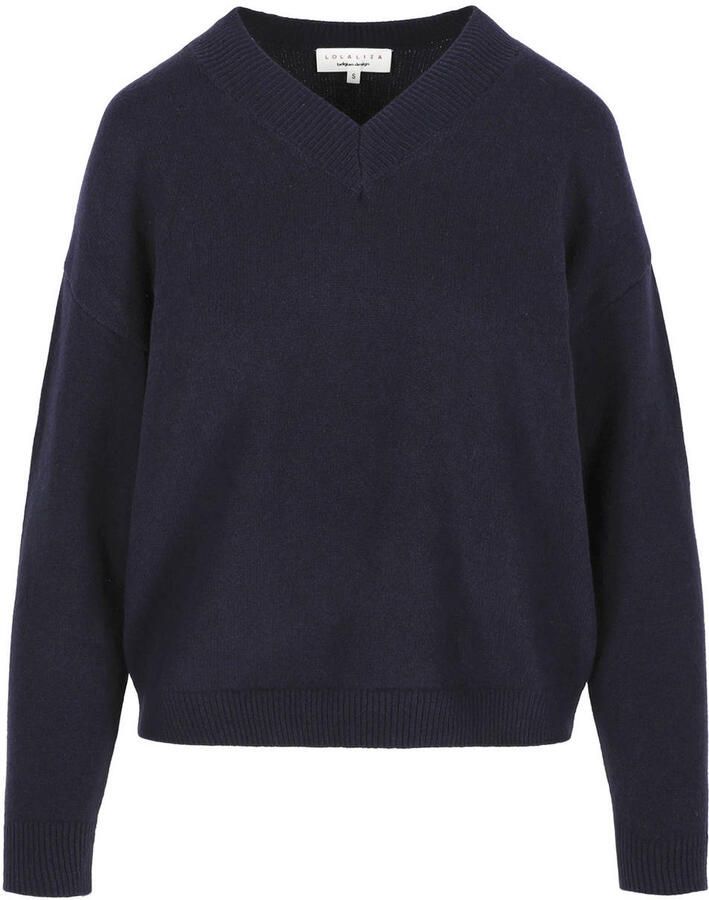LOLALIZA gebreide trui donkerblauw - Foto 2