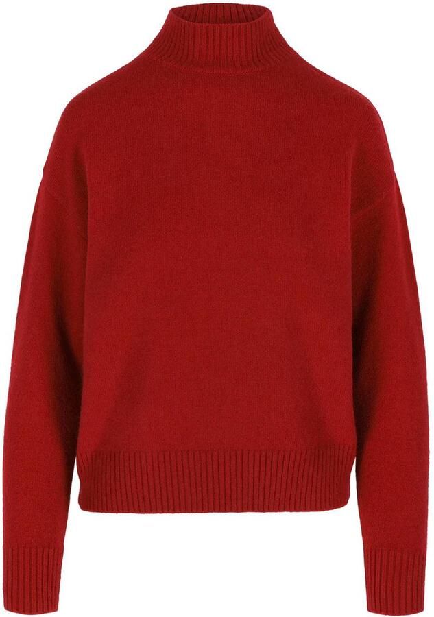 LOLALIZA gebreide trui met wol rood - Foto 2