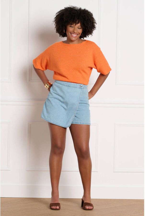 LOLALIZA gebreide trui oranje - Foto 2