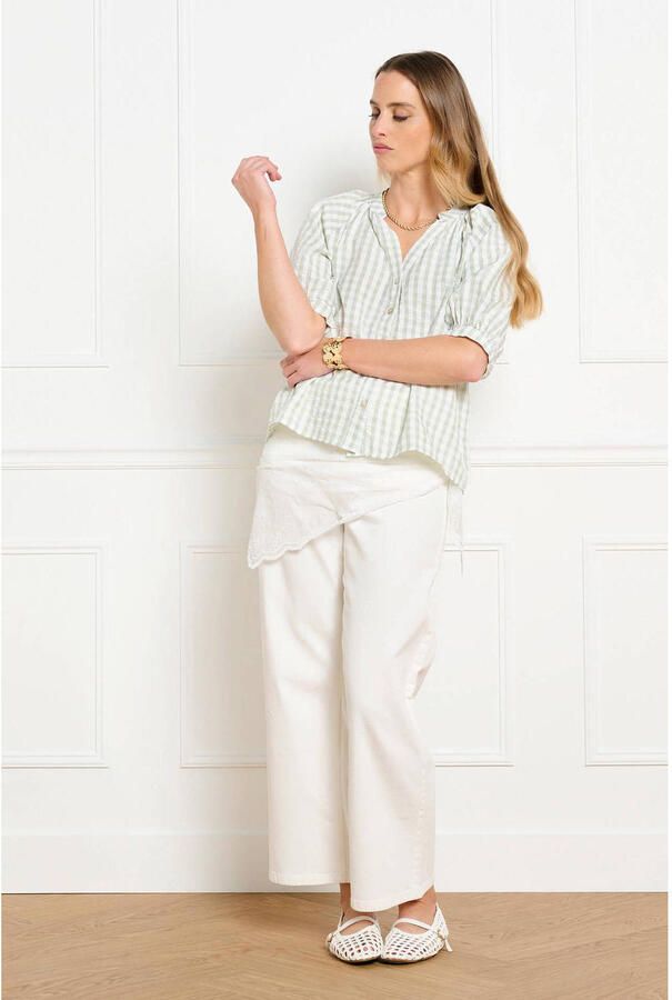 LOLALIZA geruit blouse groen - Foto 2