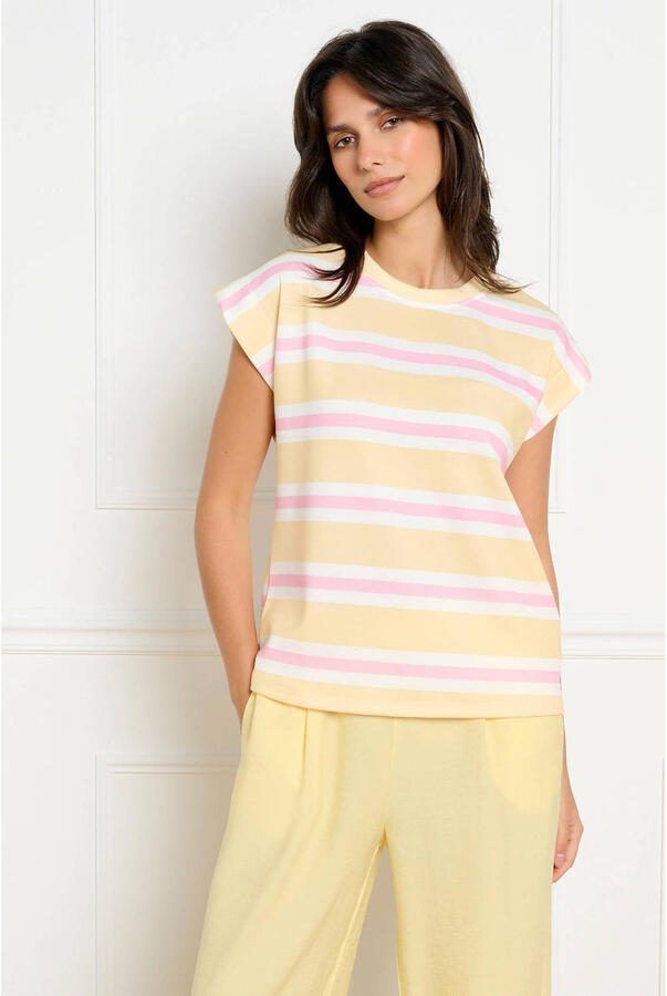 LOLALIZA gestreept T-shirt geel