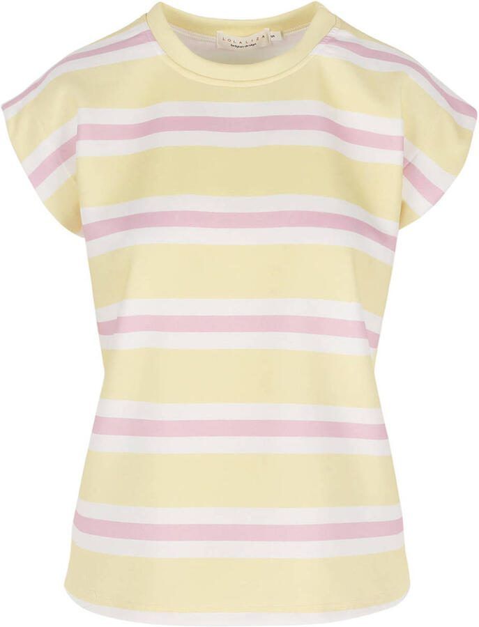 LOLALIZA gestreept T-shirt geel - Foto 2