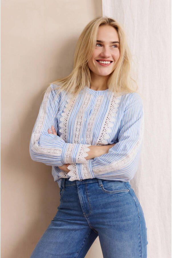 LOLALIZA gestreepte blouse blauw