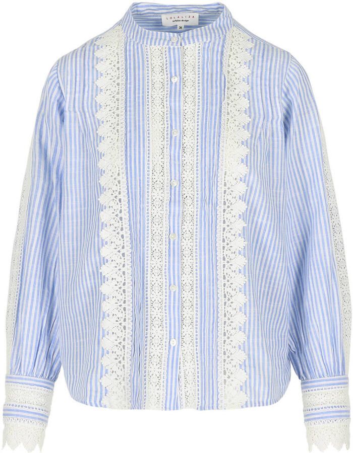 LOLALIZA gestreepte blouse blauw - Foto 2