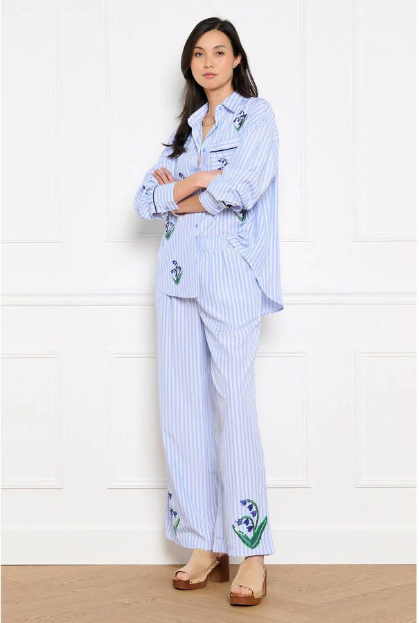 LOLALIZA gestreepte blouse blauw - Foto 3