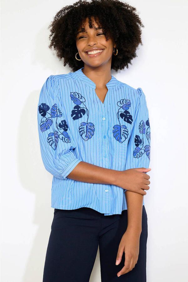 LOLALIZA gestreepte blouse blauw