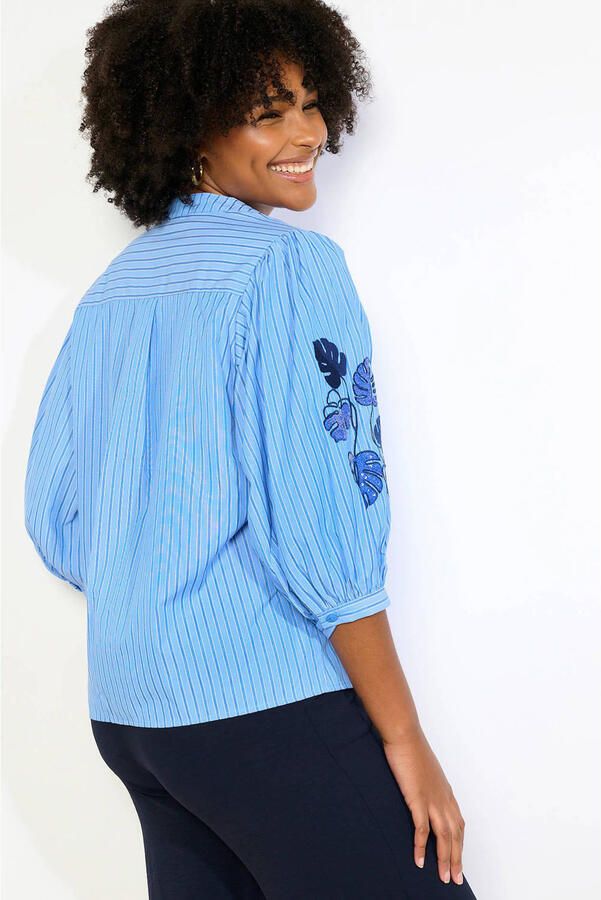 LOLALIZA gestreepte blouse blauw - Foto 3