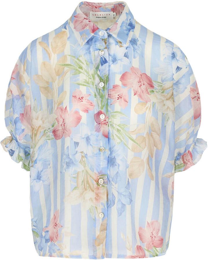 LOLALIZA gestreepte blouse blauw - Foto 2