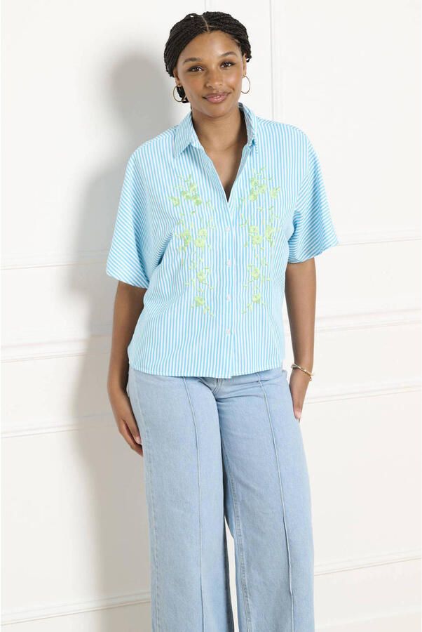 LOLALIZA gestreepte blouse blauw