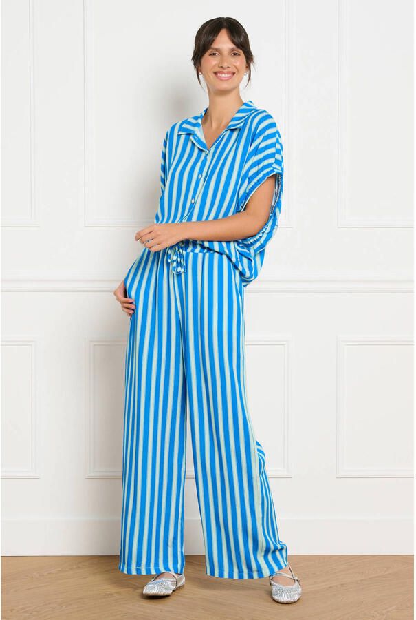 LOLALIZA gestreepte blouse blauw
