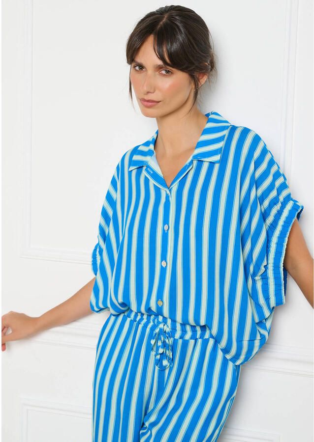 LOLALIZA gestreepte blouse blauw - Foto 3