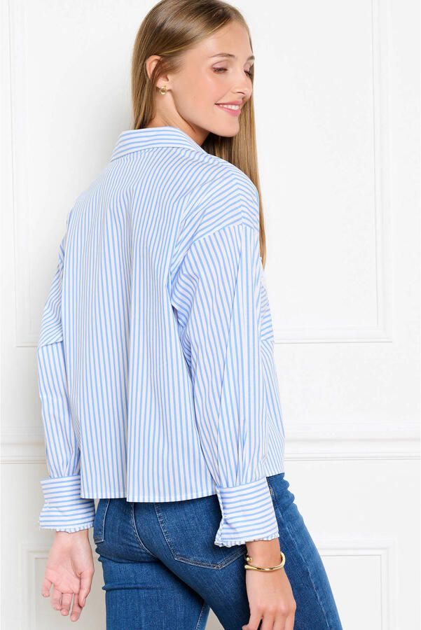 LOLALIZA gestreepte blouse blauw - Foto 3