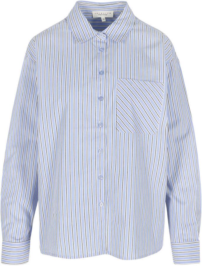 LOLALIZA gestreepte blouse blauw - Foto 2